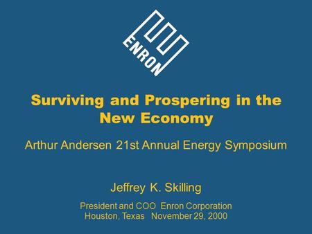 Surviving and Prospering in the New Economy