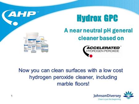 1 Hydrox GPC A near neutral pH general cleaner based on Now you can clean surfaces with a low cost hydrogen peroxide cleaner, including marble floors!