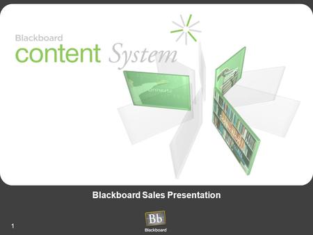 Blackboard Sales Presentation