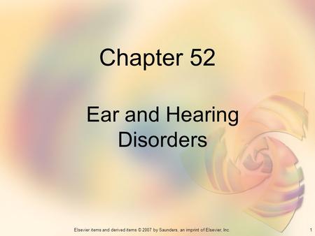 Ear and Hearing Disorders