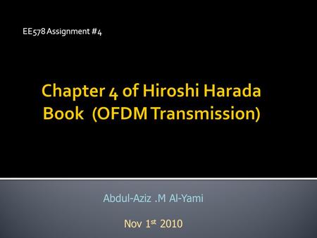 Chapter 4 of Hiroshi Harada Book (OFDM Transmission)