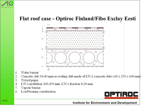 Institute for Environment and Development STØ Flat roof case - Optiroc Finland/Fibo Exclay Eesti.