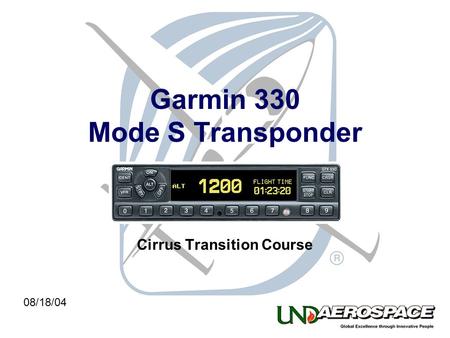 Garmin 330 Mode S Transponder
