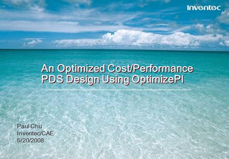 An Optimized Cost/Performance PDS Design Using OptimizePI