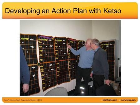 Developing an Action Plan with Ketso. Start with the ideas on the Ketso you used for project planning.