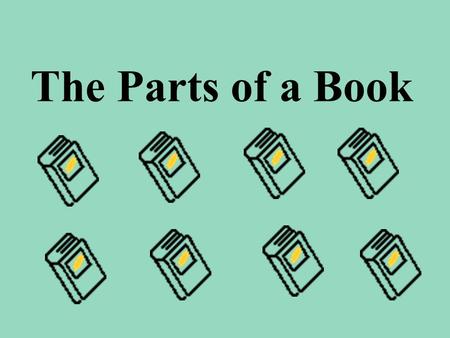 The Parts of a Book.