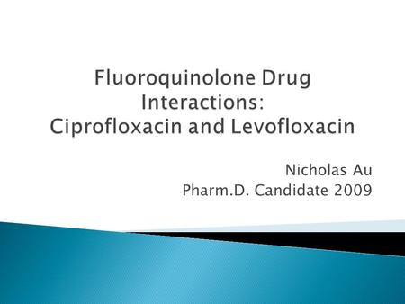 Fluoroquinolone Drug Interactions: Ciprofloxacin and Levofloxacin