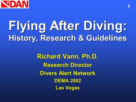 Flying After Diving: History, Research & Guidelines
