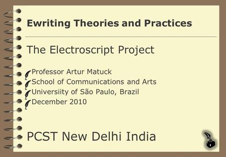 Ewriting Theories and Practices