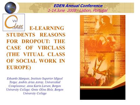 EDEN Annual Conference 1-14 June Lisbon, Portugal