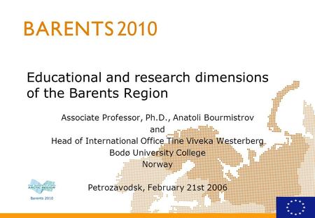 Educational and research dimensions of the Barents Region