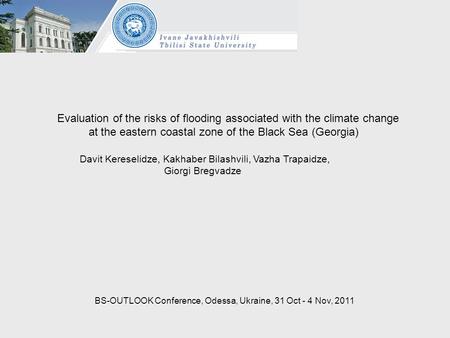 Evaluation of the risks of flooding associated with the climate change