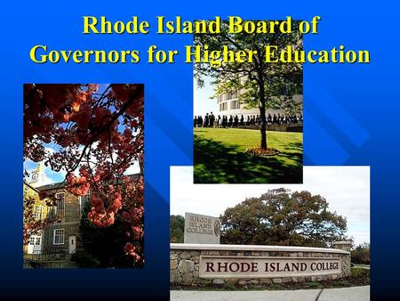 Rhode Island Board of Governors for Higher Education