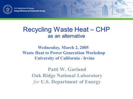 Recycling Waste Heat – CHP as an alternative
