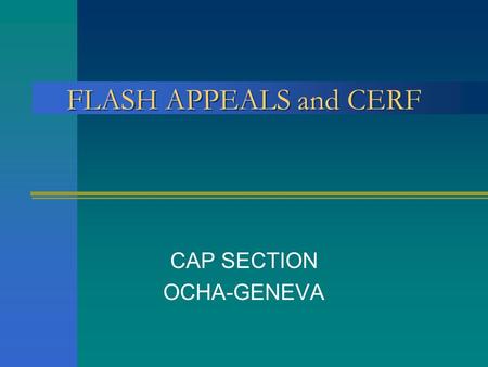 CAP SECTION OCHA-GENEVA