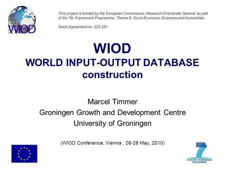 WIOD WORLD INPUT-OUTPUT DATABASE construction