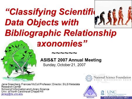 “Classifying Scientific Data Objects with Bibliographic Relationship