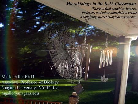 Microbiology in the K-16 Classroom: