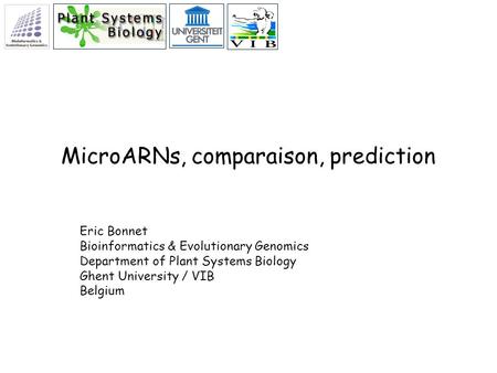 MicroARNs, comparaison, prediction