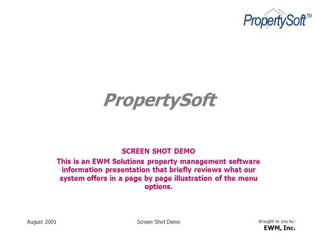 PropertySoft SCREEN SHOT DEMO