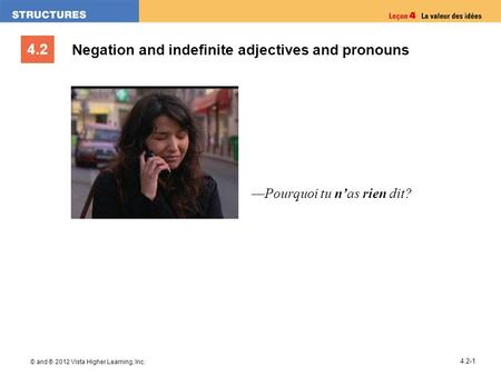Negation and indefinite adjectives and pronouns