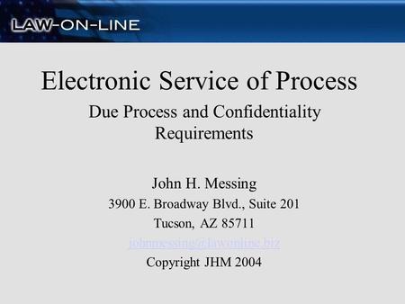 Electronic Service of Process