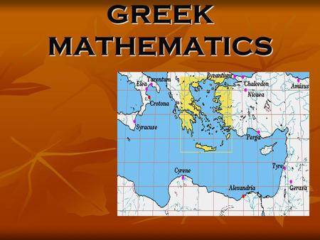 GREEK MATHEMATICS.