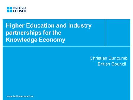 Higher Education and industry partnerships for the Knowledge Economy
