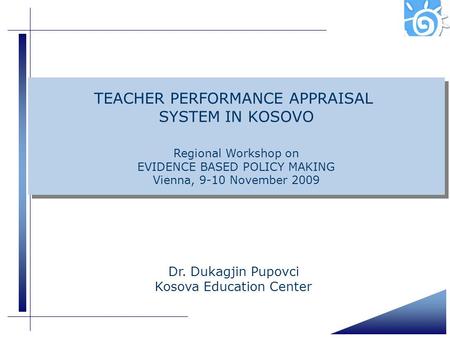 TEACHER PERFORMANCE APPRAISAL SYSTEM IN KOSOVO