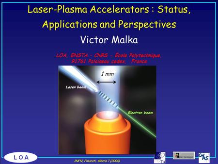 Laser-Plasma Accelerators : Status, Applications and Perspectives