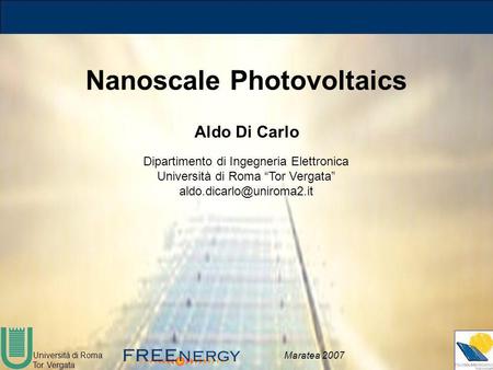 Nanoscale Photovoltaics