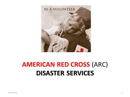 AMERICAN RED CROSS (ARC) DISASTER SERVICES