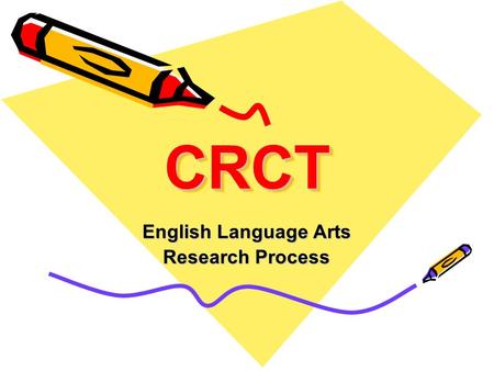 English Language Arts Research Process