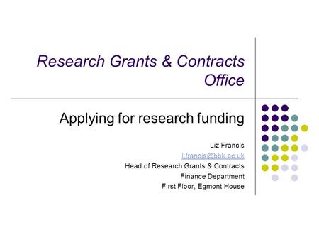 Research Grants & Contracts Office