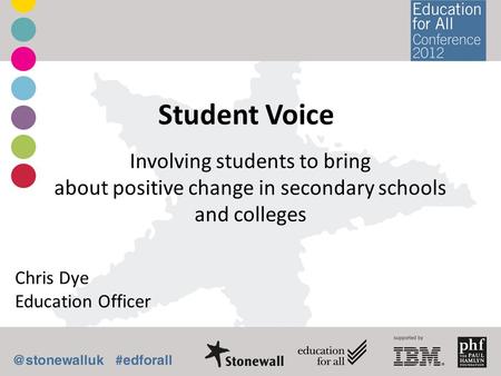 Student Voice Involving students to bring