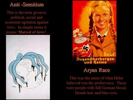 Anti -Semitism Aryan Race