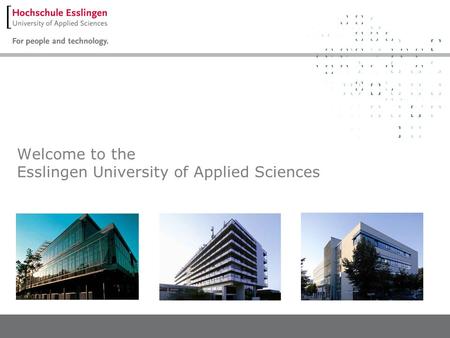 Welcome to the Esslingen University of Applied Sciences