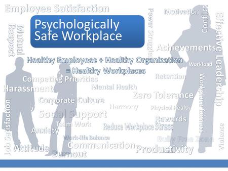 Psychologically Safe Workplace Psychologically Safe Workplace.