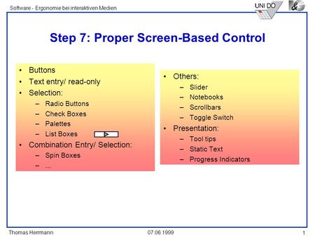 Step 7: Proper Screen-Based Control