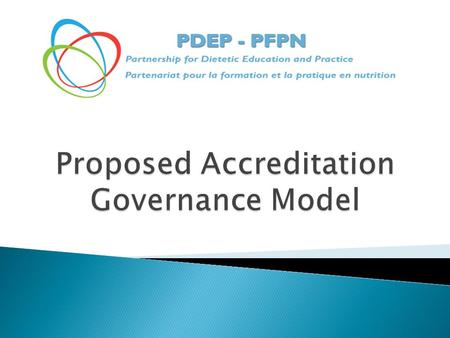 Mandate: To make a recommendation to the PDEP Steering Committee on an Accreditation Model for dietetic education and practice Model Structure: Shall.