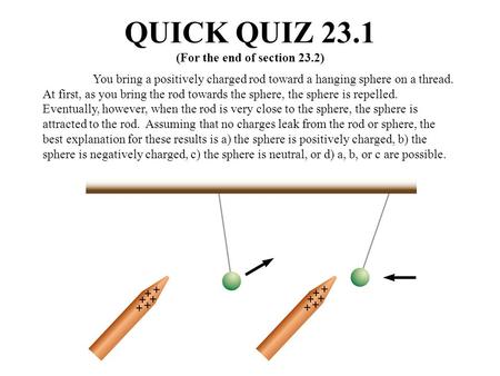 QUICK QUIZ 23.1 (For the end of section 23.2)
