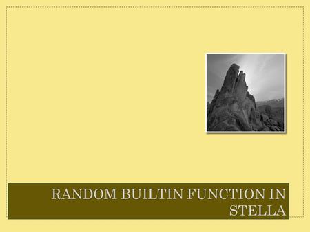 Random BuiltIn Function in Stella