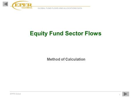 Equity Fund Sector Flows