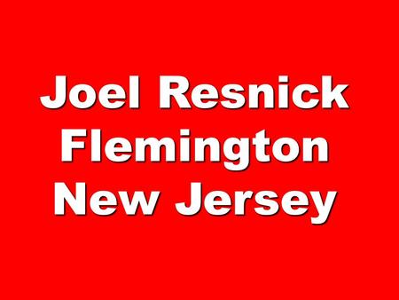 Joel Resnick Flemington New Jersey. The Red Carpet Store.