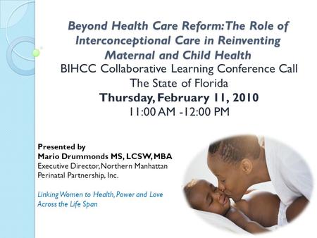 BIHCC Collaborative Learning Conference Call