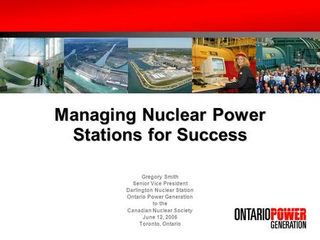 Managing Nuclear Power Stations for Success