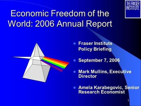 Economic Freedom of the World: 2006 Annual Report
