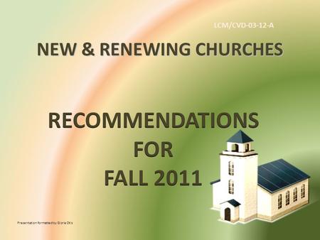 NEW & RENEWING CHURCHES