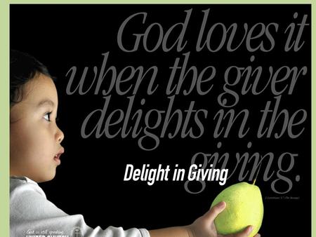 Delight in Giving 2012 Best Practices in Basic Stewardship.