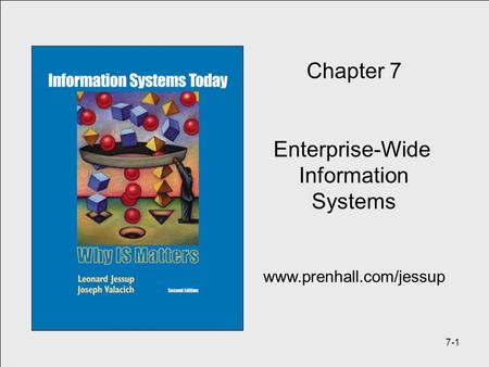 Chapter 7 Enterprise-Wide Information Systems www.prenhall.com/jessup.